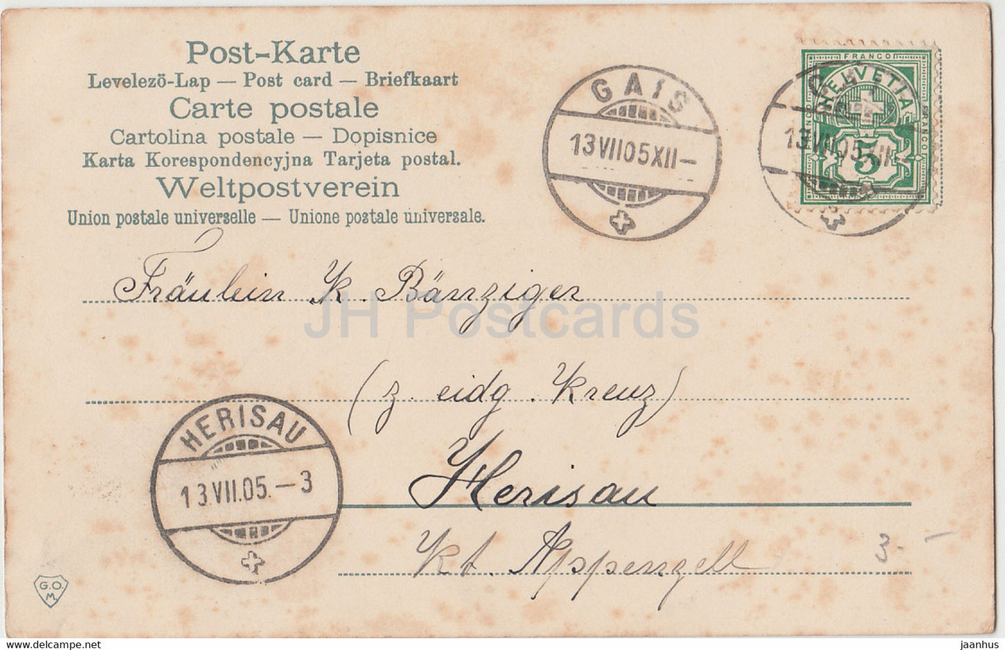 Maiglöckchen - Blumen - Illustration - GOM - alte Postkarte - 1905 - gebraucht