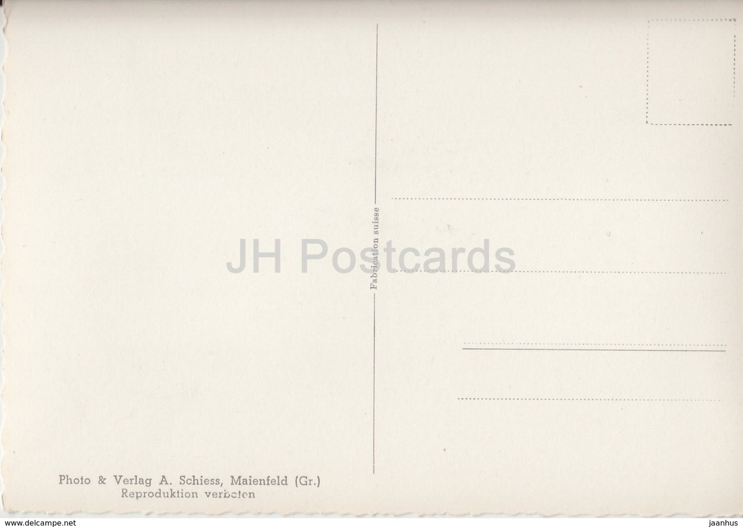 Maienfeld die bundner Riviera - 430 - Suisse - carte postale ancienne - inutilisée