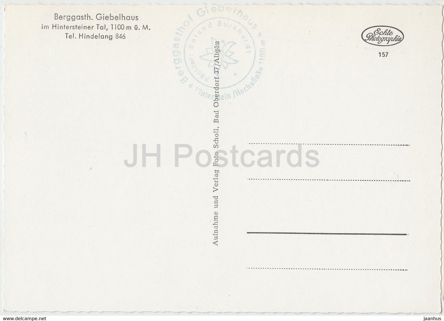 Berggasthaus Giebelhaus - 157 - Germany - unused