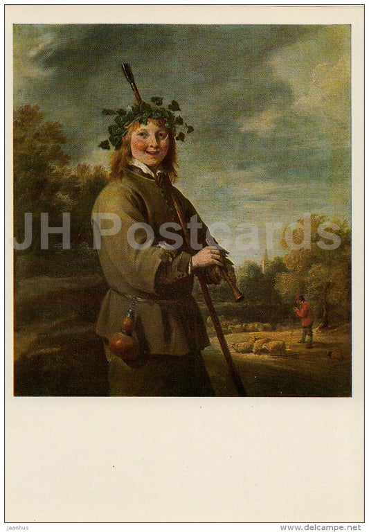 painting by David Teniers the Younger - Swain - boy - Flemish art - 1977 - Russia USSR - unused - JH Postcards