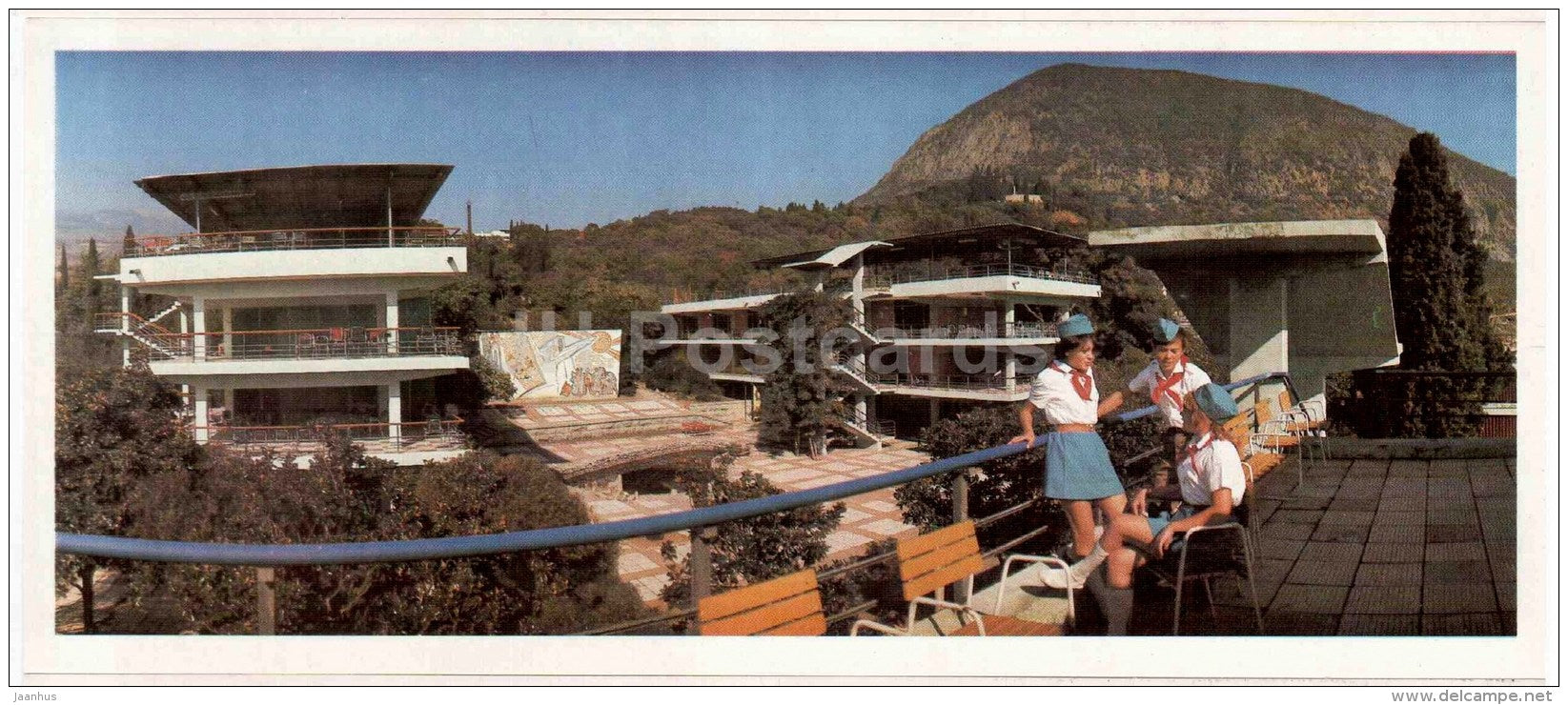 Artek buildings - pioneer camp Artek - 1985 - Russia USSR - unused - JH Postcards