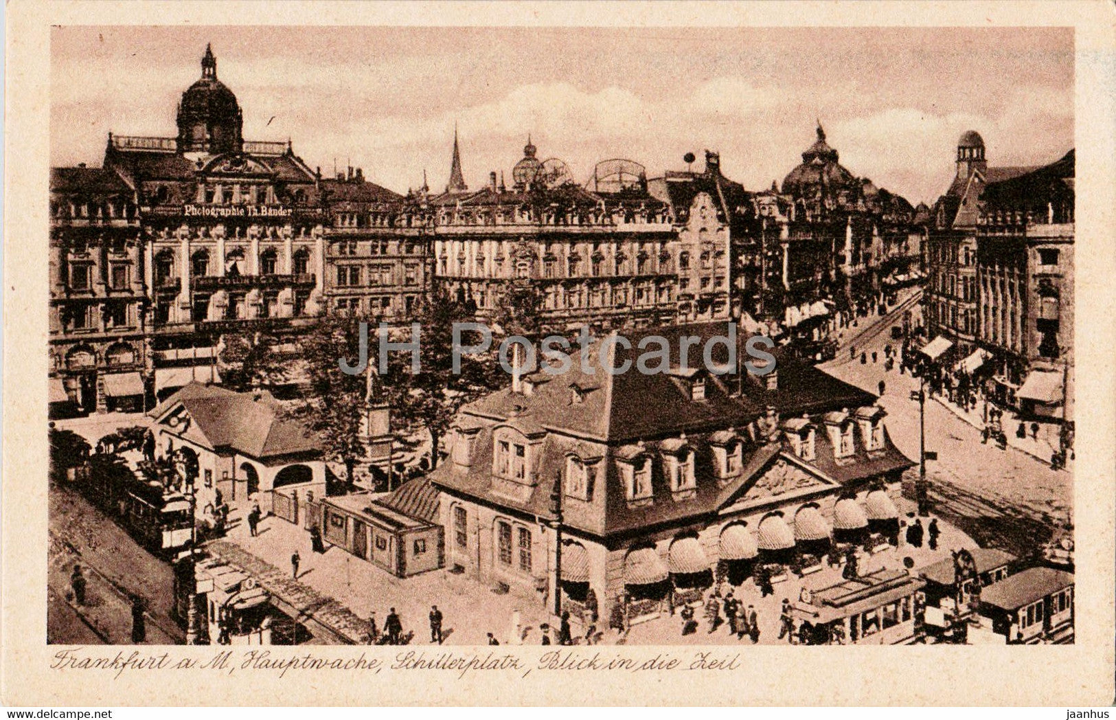 Frankfurt a Main - Hauptwache - Schillerplatz - Blick in die Zeil - 426 - old postcard - Germany - unused - JH Postcards