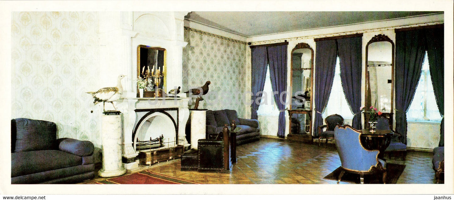 Living room - Russian Poet Nekrasov Museum Manor - 1983 - Russia USSR - unused - JH Postcards