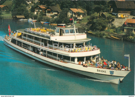 MS Brienz auf dem Brienzersee - passenger ship - 1982 - Switzerland - used - JH Postcards