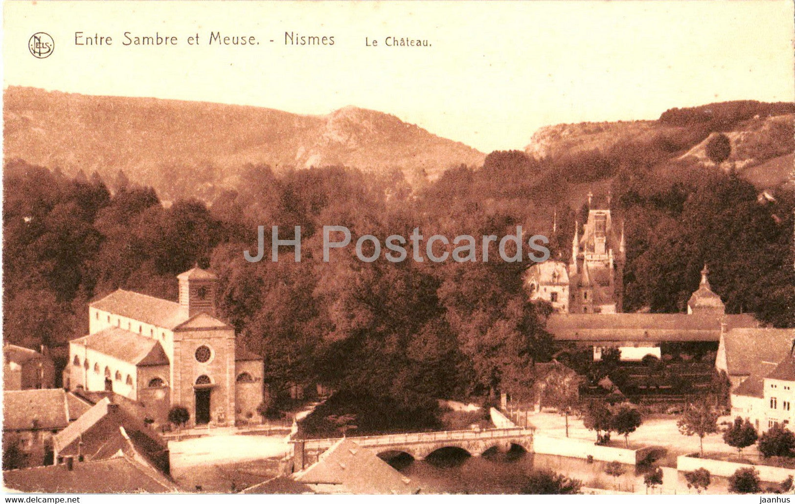 Entre Sambre et Meuse - Nismes - Le Chateau - old postcard - Belgium - unused - JH Postcards