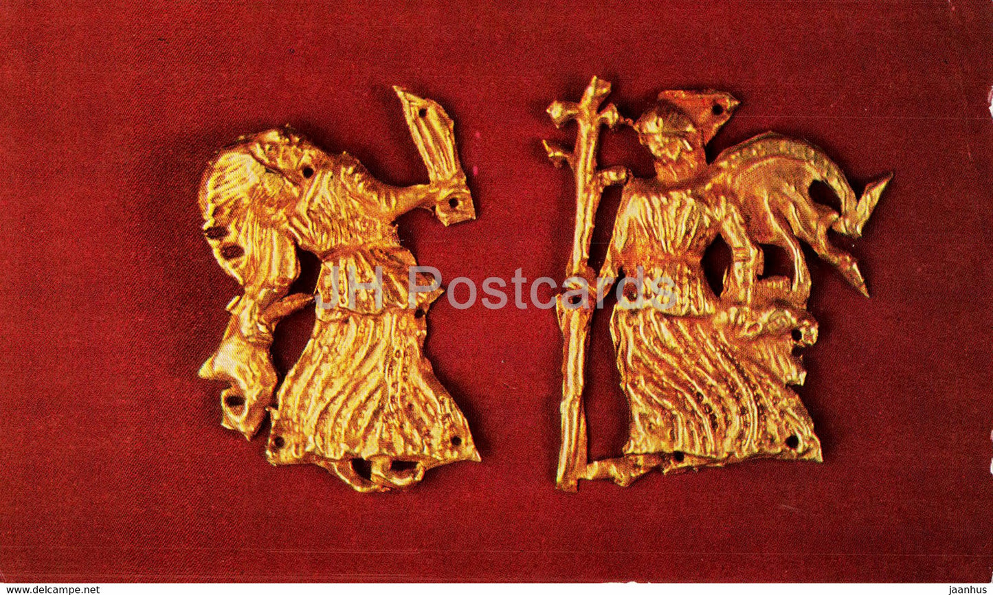 Plaques - Maenads - Gaimanova Mogila - Goldwork of 6th-2nd centuries BC - Ancient Art - 1979 - Russia USSR - unused - JH Postcards