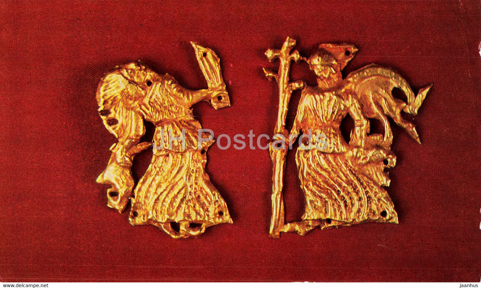 Plaques - Maenads - Gaimanova Mogila - Goldwork of 6th-2nd centuries BC - Ancient Art - 1979 - Russia USSR - unused - JH Postcards