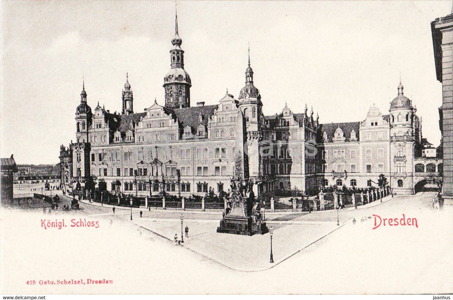 Dresden - Konigl Schloss - castle - old postcard - Germany - unused - JH Postcards