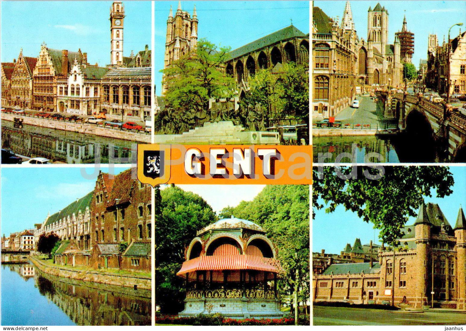 Greetings from Gent - multiview - YG 3 - Belgium - unused - JH Postcards