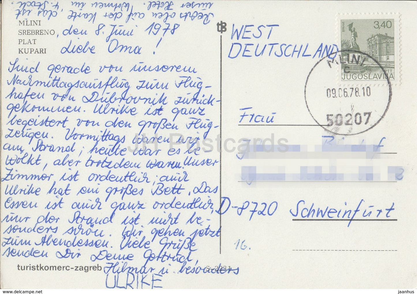 Riviera Zupa Dubrovacka – Mlini – Srebreno – Plat – Kupari – Multiview – 1978 – Kroatien – Jugoslawien – gebraucht