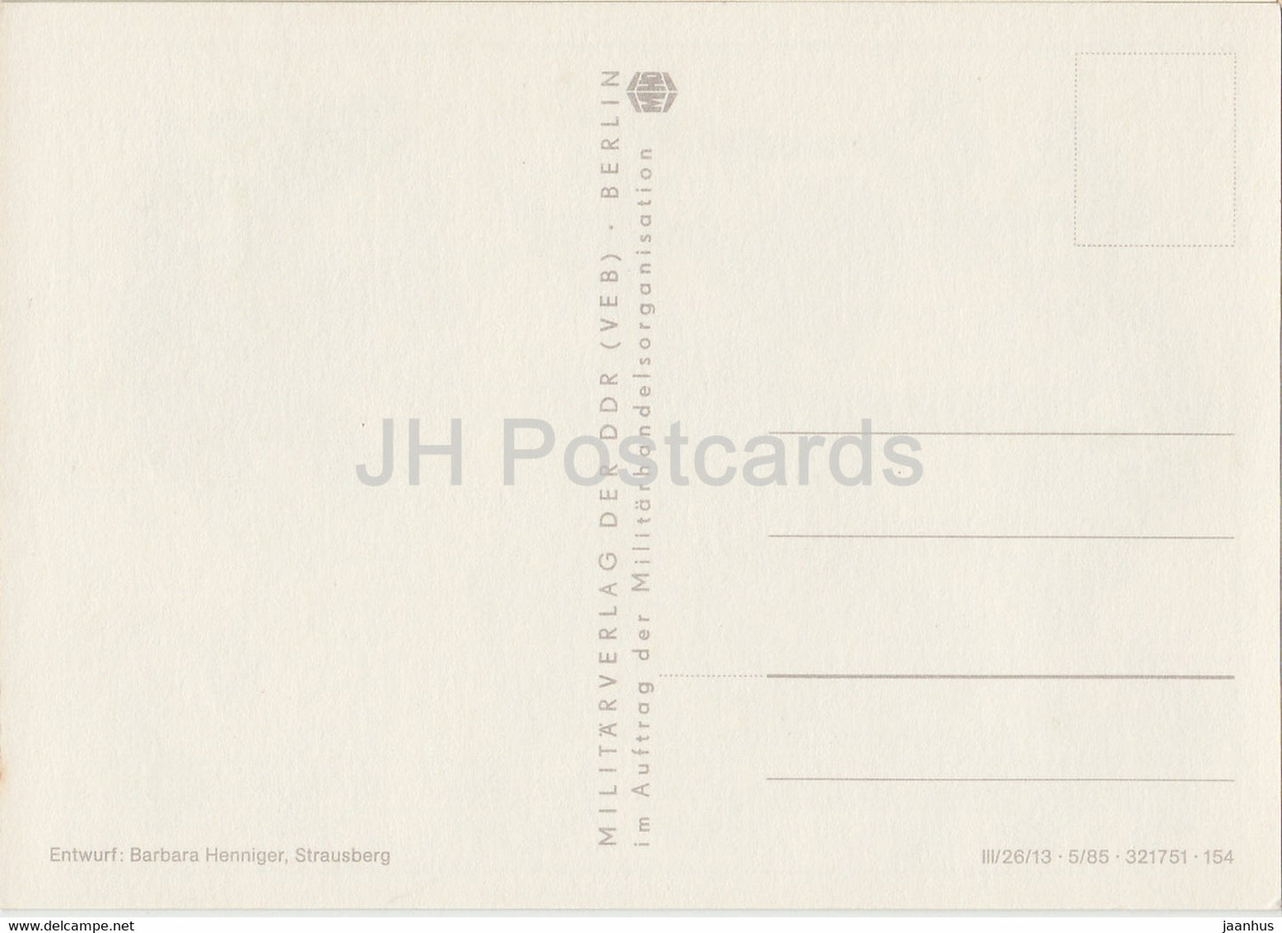 mole - soldier digging - snail - humour - DDR Germany - unused