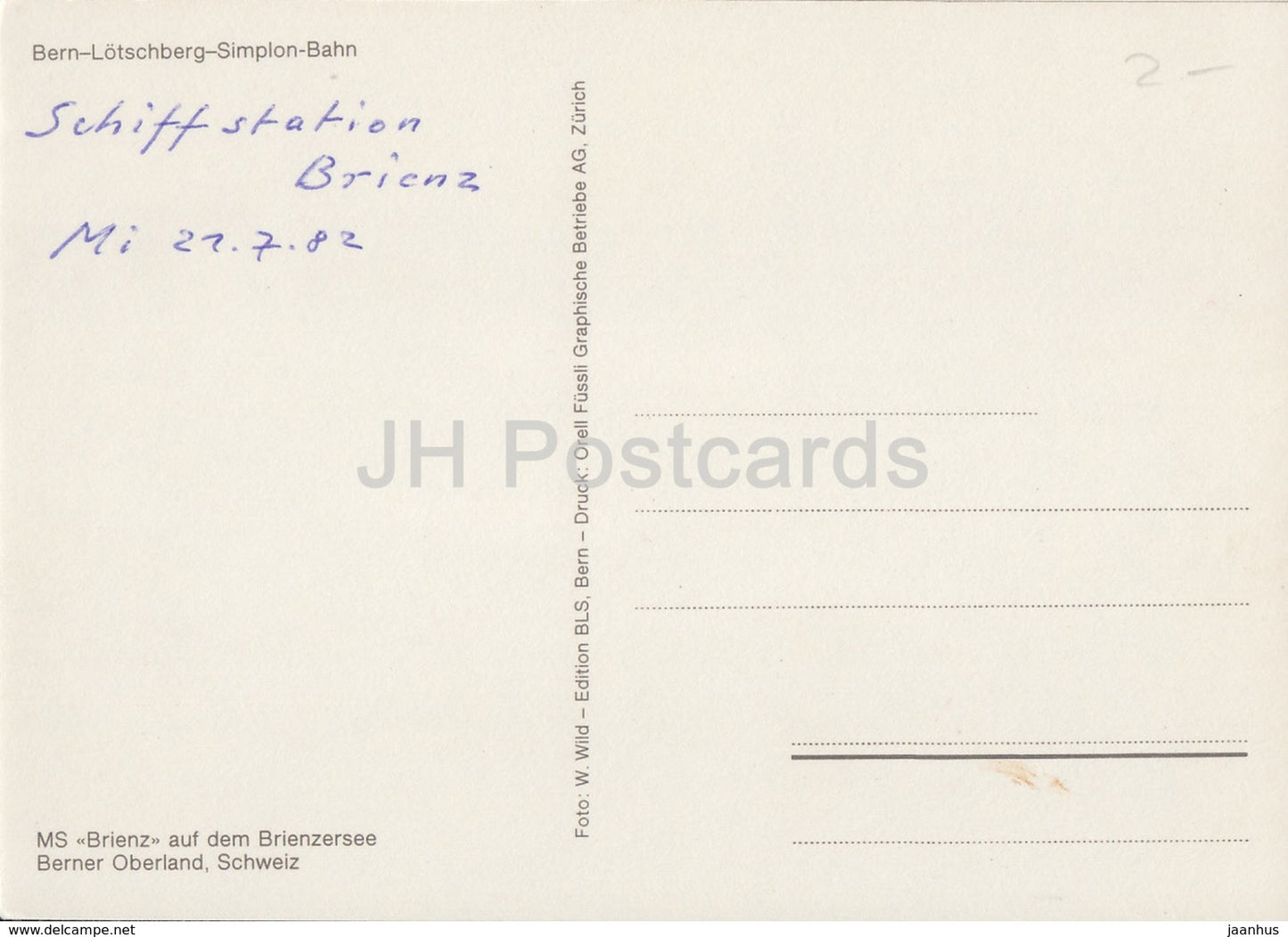 MS Brienz auf dem Brienzersee - passenger ship - 1982 - Switzerland - used