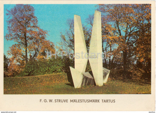 Tartu - Baltic German astronomer Struve Memorial - 1977 - Estonia USSR - unused - JH Postcards