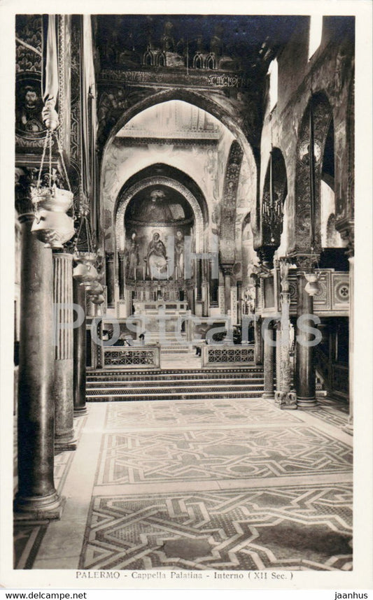 Palermo - Capella Palatina - Interno - old postcard - Italy - unused - JH Postcards