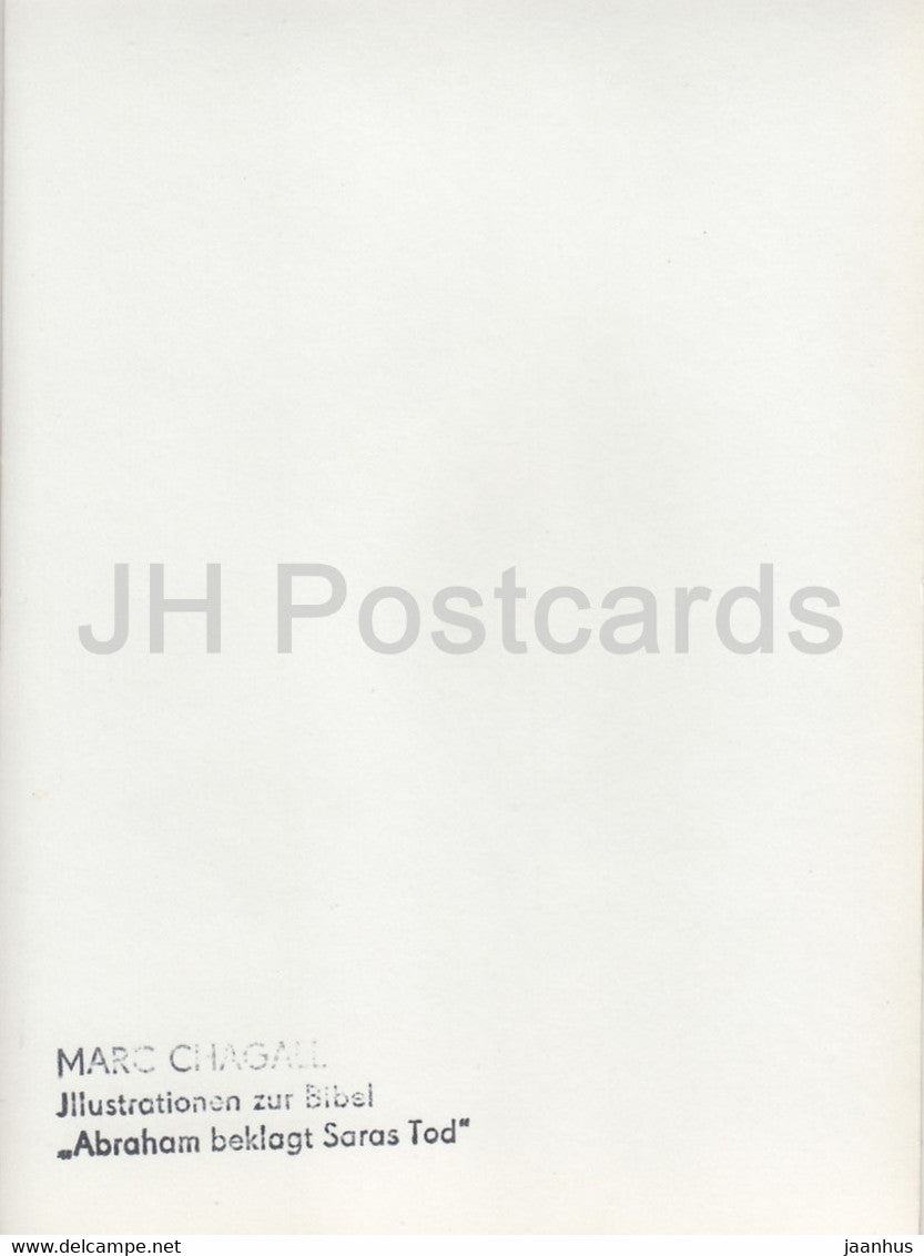Illustration von Marc Chagall - Illustration zur Bibel - Abraham beklagt Saras Tod - Russische Kunst - Deutschland - unbenutzt