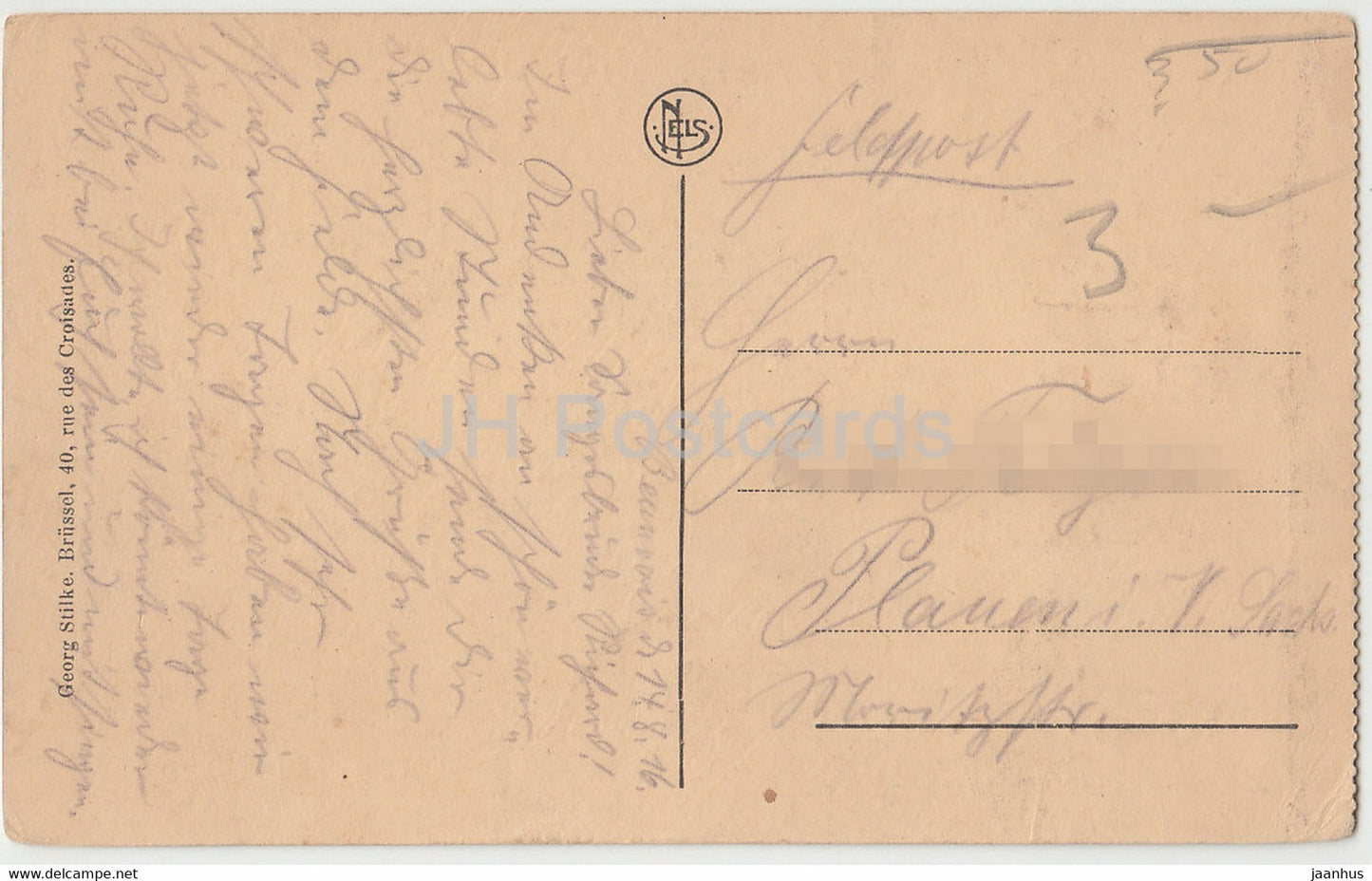 Saint Quentin - Justizpalast - Feldpost - alte Postkarte - 1916 - Frankreich - gebraucht