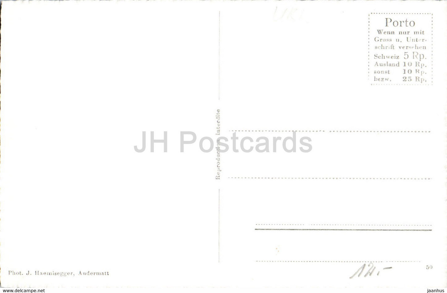 Andermatt - Kaserne mit Bazberg - 5261 - carte postale ancienne - Suisse - inutilisée