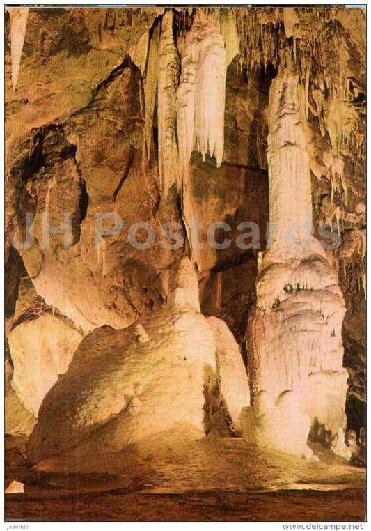 The Punkva Grotto - Hus´s Pillar - Moravsky Kras - Moravian Karst - cave - Czech - Czechoslovakia - unused - JH Postcards