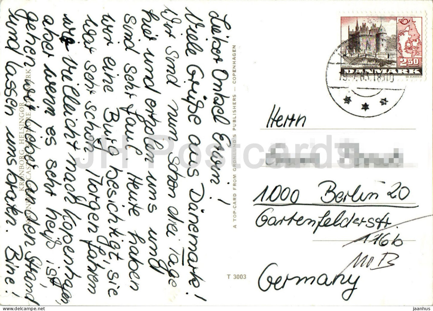 Helsingor - Kronborg - Elsinore - castle - T 3003 - 1983 - Denmark - used