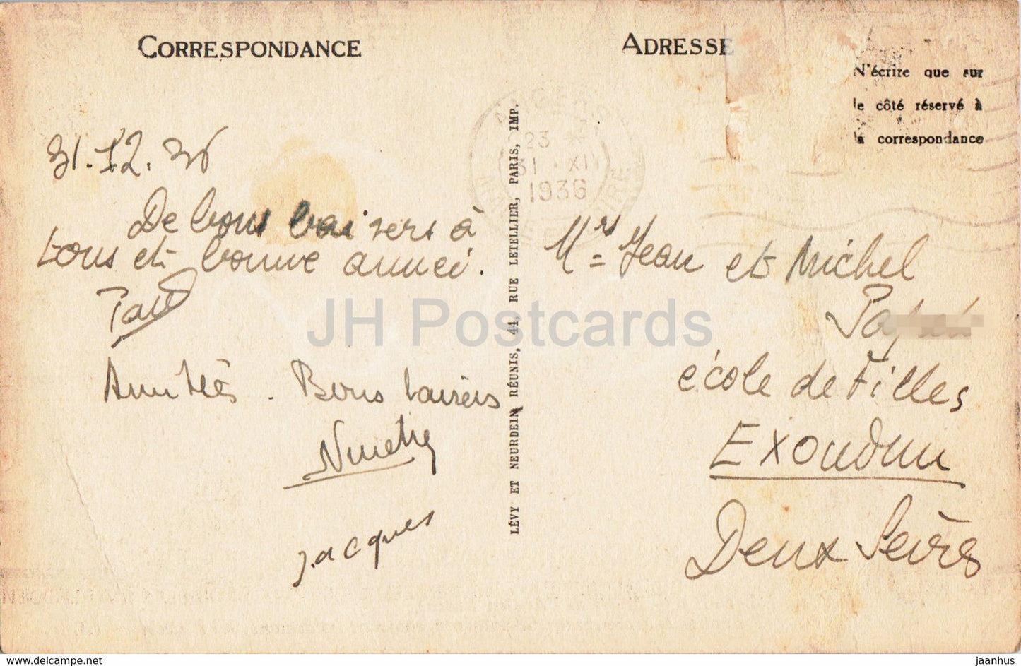 Angers - Musée de l'Ancien Eveche - Tapisserie - St Saturnin chassant les démons - carte postale ancienne - 1936 - France - occasion