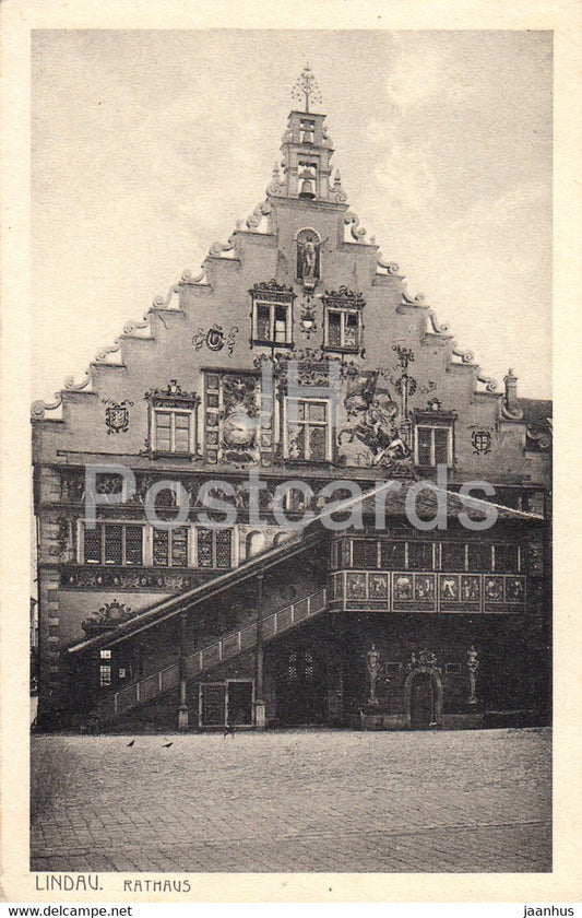 Lindau - Rathaus - 42191 - old postcard - Germany - unused - JH Postcards