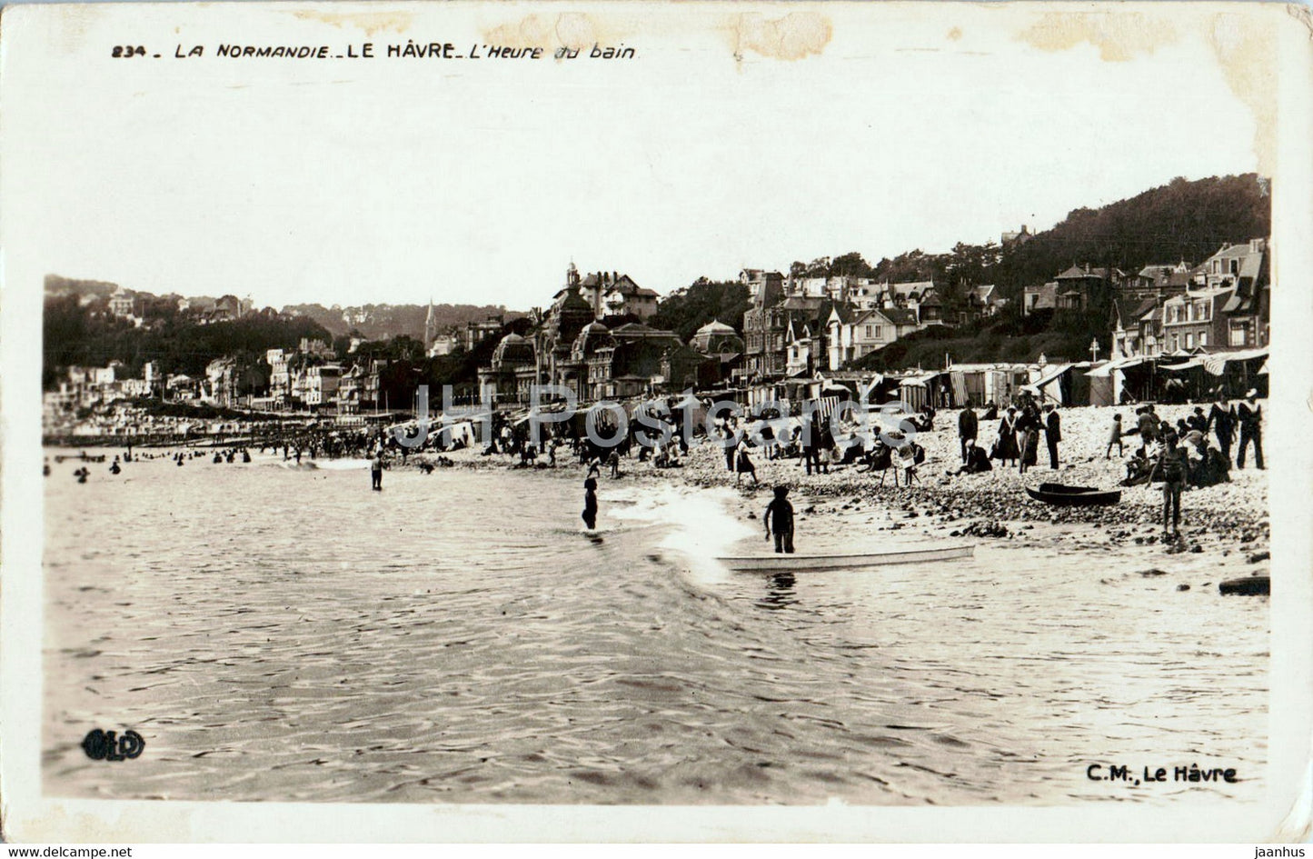 Le Havre - L'Heure du bain - beach - La Normandie - 234 - old postcard - 1948 - France - used - JH Postcards