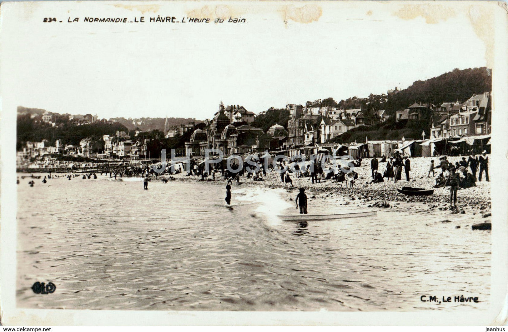 Le Havre - L'Heure du bain - beach - La Normandie - 234 - old postcard - 1948 - France - used - JH Postcards