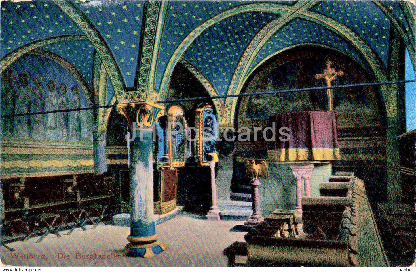 Wartburg - Die Burgkapelle - old postcard - Germany - unused - JH Postcards