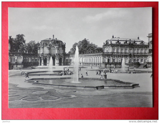 French Pavilion , Wall Pavilion - Zwingerhof - Dresden - National Cultural Sites - old postcard - Germany DDR - unused - JH Postcards