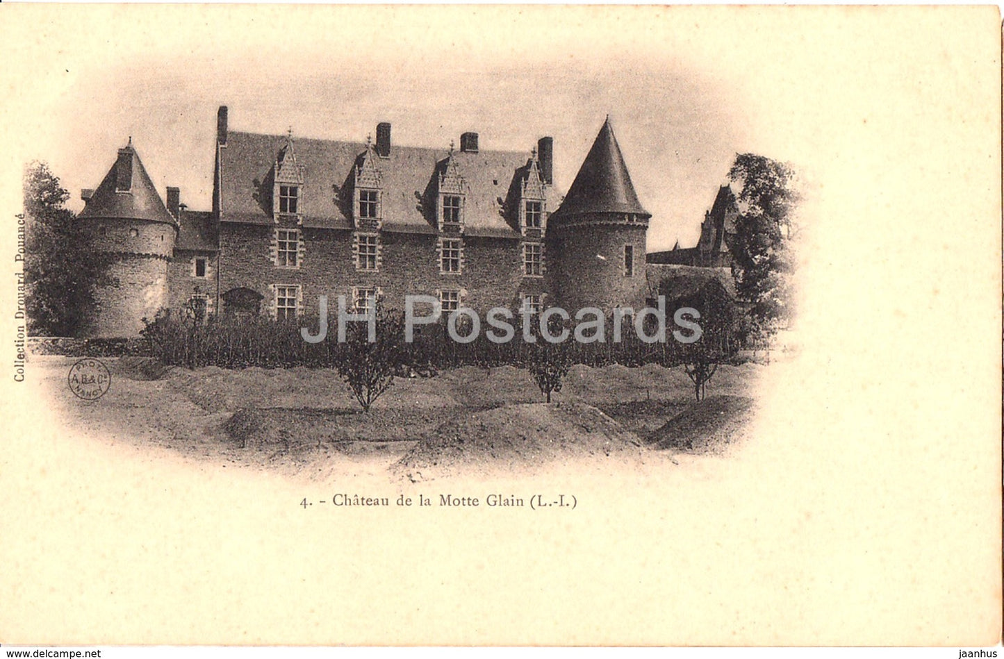 Chateau de la Motte Glain - 4 - castle - old postcard - France - unused