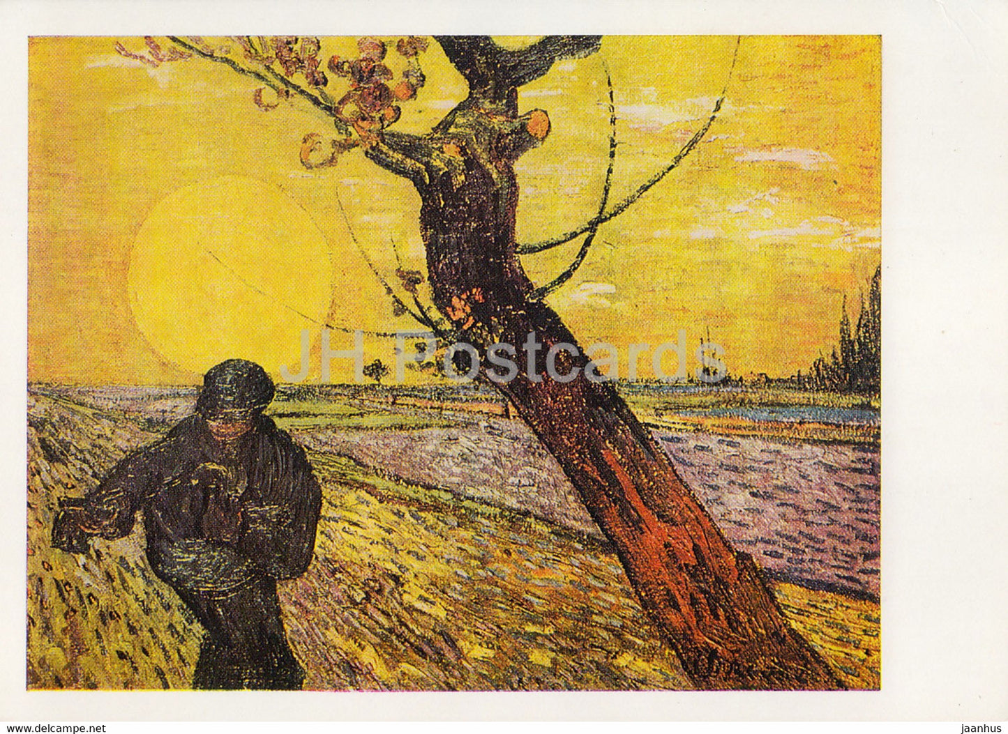 painting by Vincent van Gogh - Samann - Sower - Dutch art - Germany DDR - unused - JH Postcards