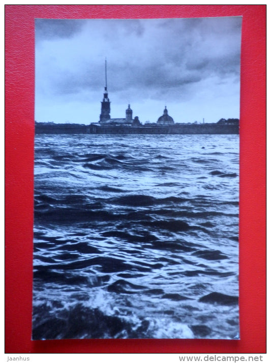 Peter and Paul Fortress - Neva river - Leningrad - St. Petersburg - 1983 - Russia USSR - unused - JH Postcards