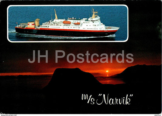 M/S Narvik - ship- 1984 - Norway - used - JH Postcards