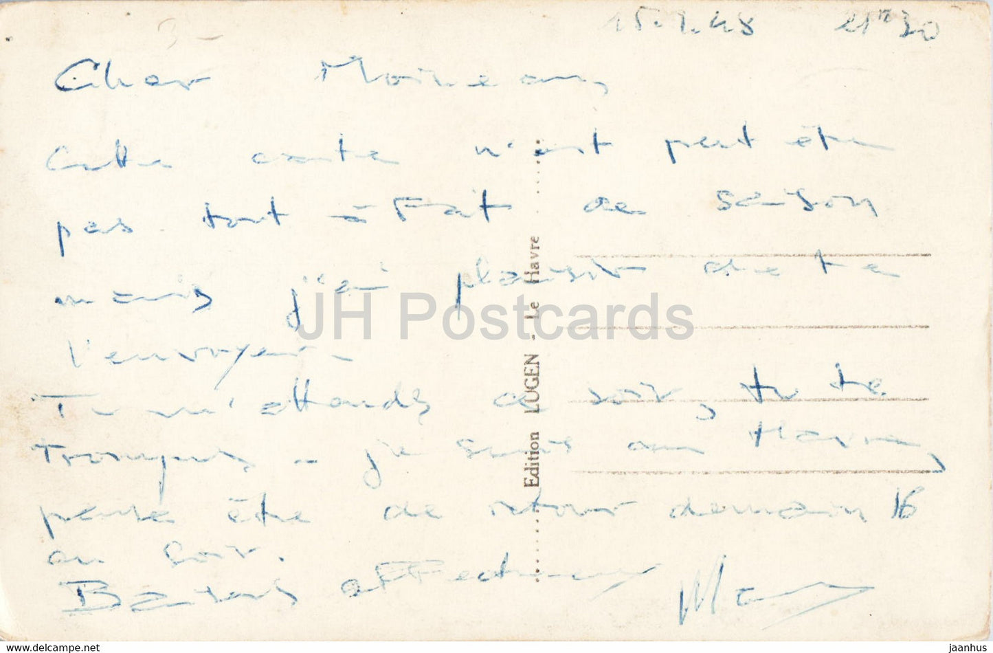 Le Havre - L'Heure du bain - beach - La Normandie - 234 - old postcard - 1948 - France - used