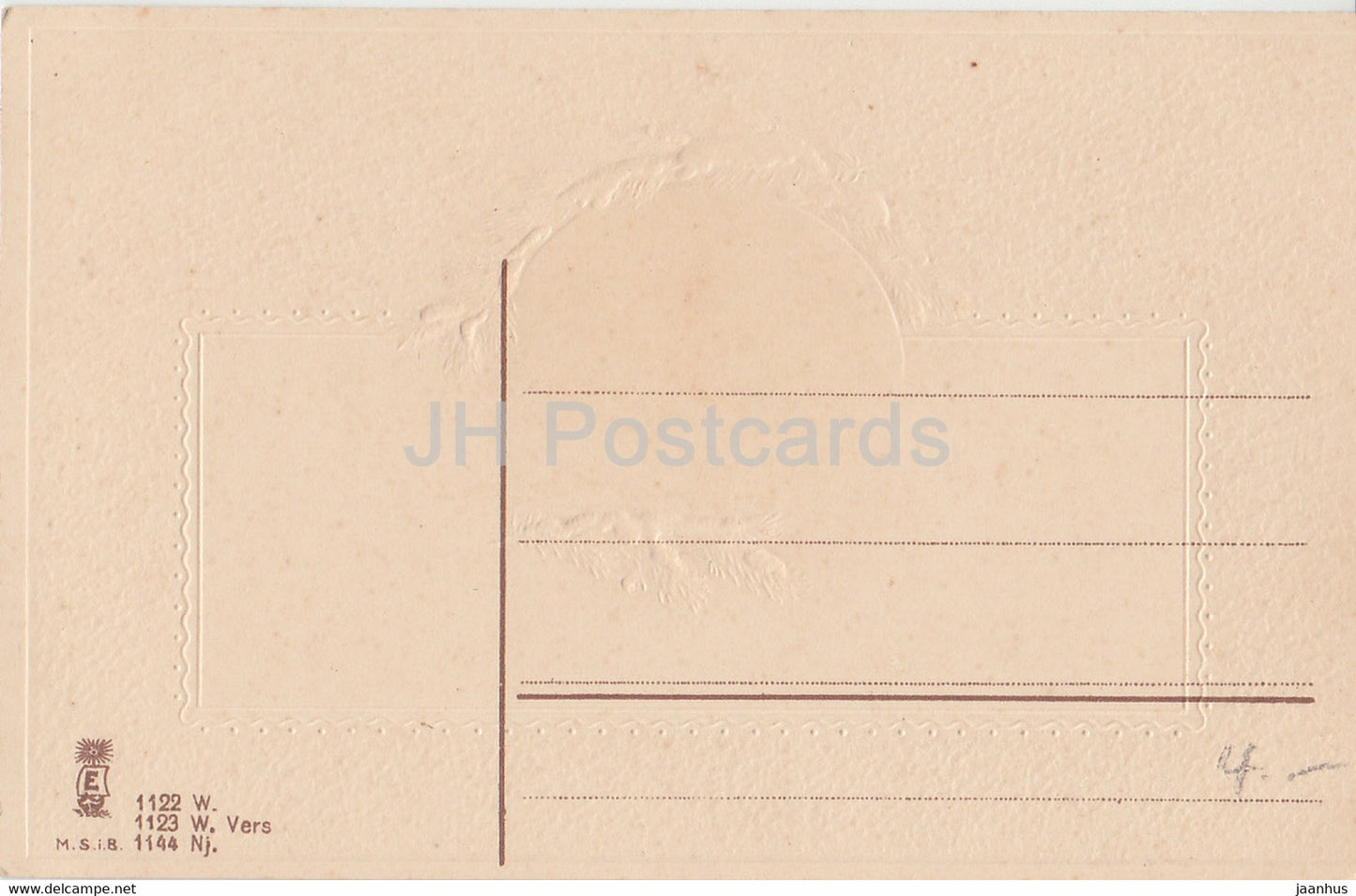 Carte de vœux de Noël - Frohliche Weihnachten - cerf - hiver - MS i B 1144 - carte postale ancienne - Allemagne - inutilisée