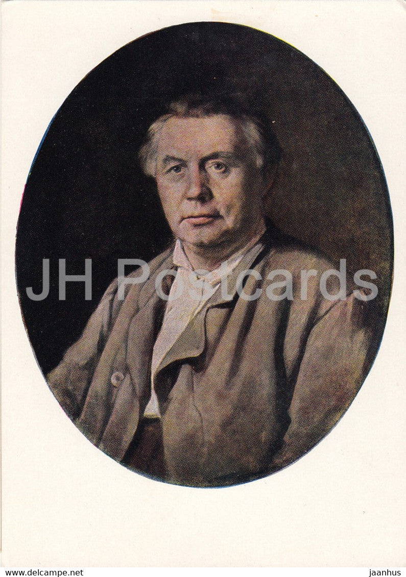 painting by V. Perov - Portrait of the Stranger Man - Russian art - Russia USSR - unused - JH Postcards
