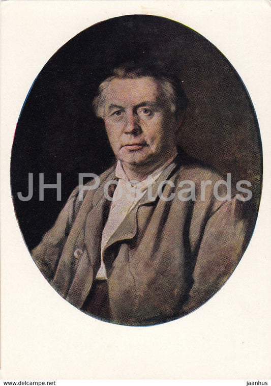 painting by V. Perov - Portrait of the Stranger Man - Russian art - Russia USSR - unused - JH Postcards