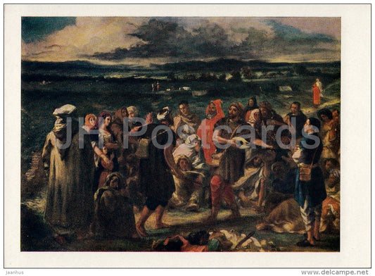 painting by Eugene Delacroix - Arab comedians , 1848 - French art - 1959 - Russia USSR - unused - JH Postcards