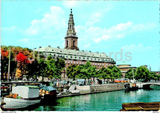 Copenhagen - Kobenhavn - Christiansborg Slot - Palace - boat - Denmark - unused - JH Postcards
