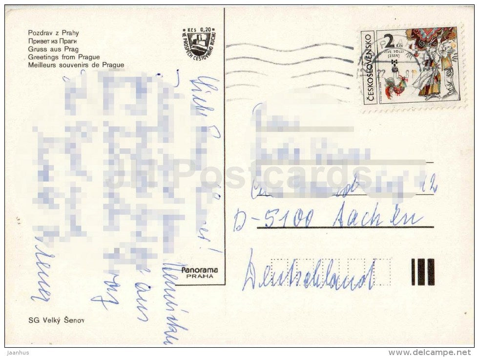 Greetings from Prague - views - Praha - Prague - Czechoslovakia - Czech - used 1981 - JH Postcards