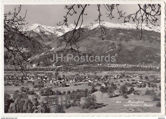 Maienfeldmit Ragaz und Piz-Sol - 434 - Switzerland - old postcard - unused - JH Postcards