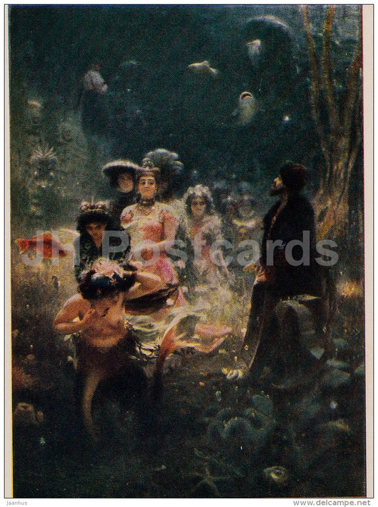 painting by I. Repin - Sadko , 1875-76 - fairy tale - Russian art - 1957 - Russia USSR - unused - JH Postcards
