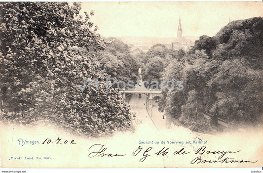 Nijmegen - Nymegen - Gezicht op de Voerweg en Valkhof - 3068 - old postcard - 1902 - Netherlands - used - JH Postcards