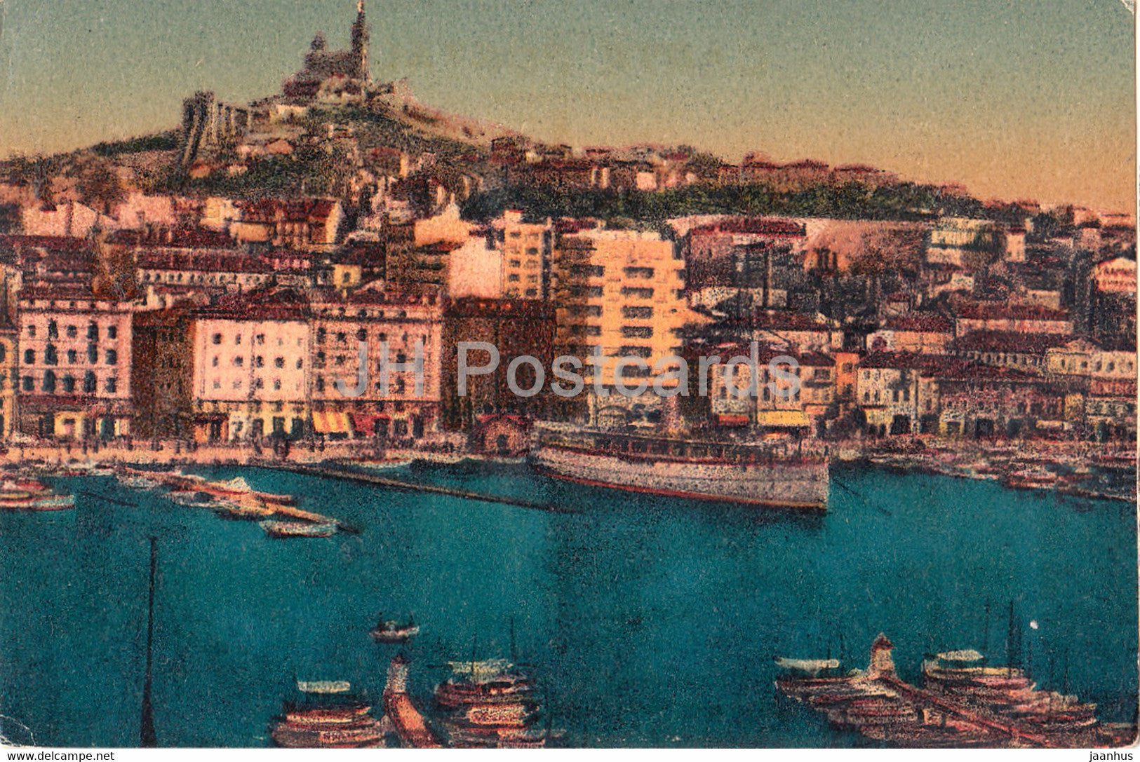Marseille - Le Port et Notre Dame de la Garde - 29 - old postcard - France - unused - JH Postcards