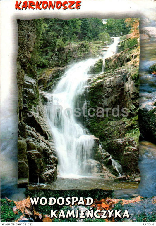 Karkonosze - Wodospad Kamienczyka - Szklarska Poreba - waterfall - Poland - unused - JH Postcards