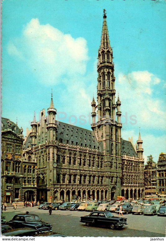 Bruxelles - Brussels - Grand Place - Hotel de Ville - Grand Square - Town Hall - car - 922/1 - 1964 - Belgium - used - JH Postcards
