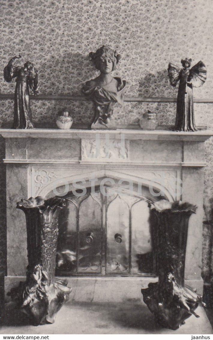 Petrodvorets - Cottage Palace - Cabinet of Maria Feodorovna - fireplace - 1981 - Russia USSR - unused - JH Postcards