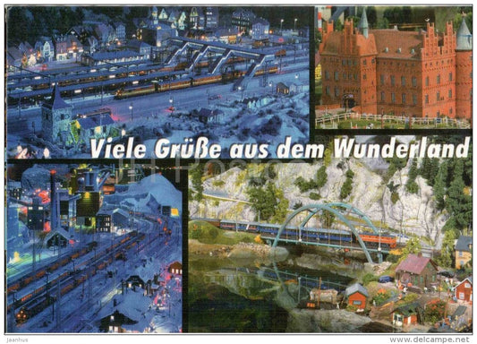 Modelleisenbahn Miniatur , Wunderland Hamburg - Speicherstadt Kehrwieder - model railway - Germany - 2006 gelaufen - JH Postcards