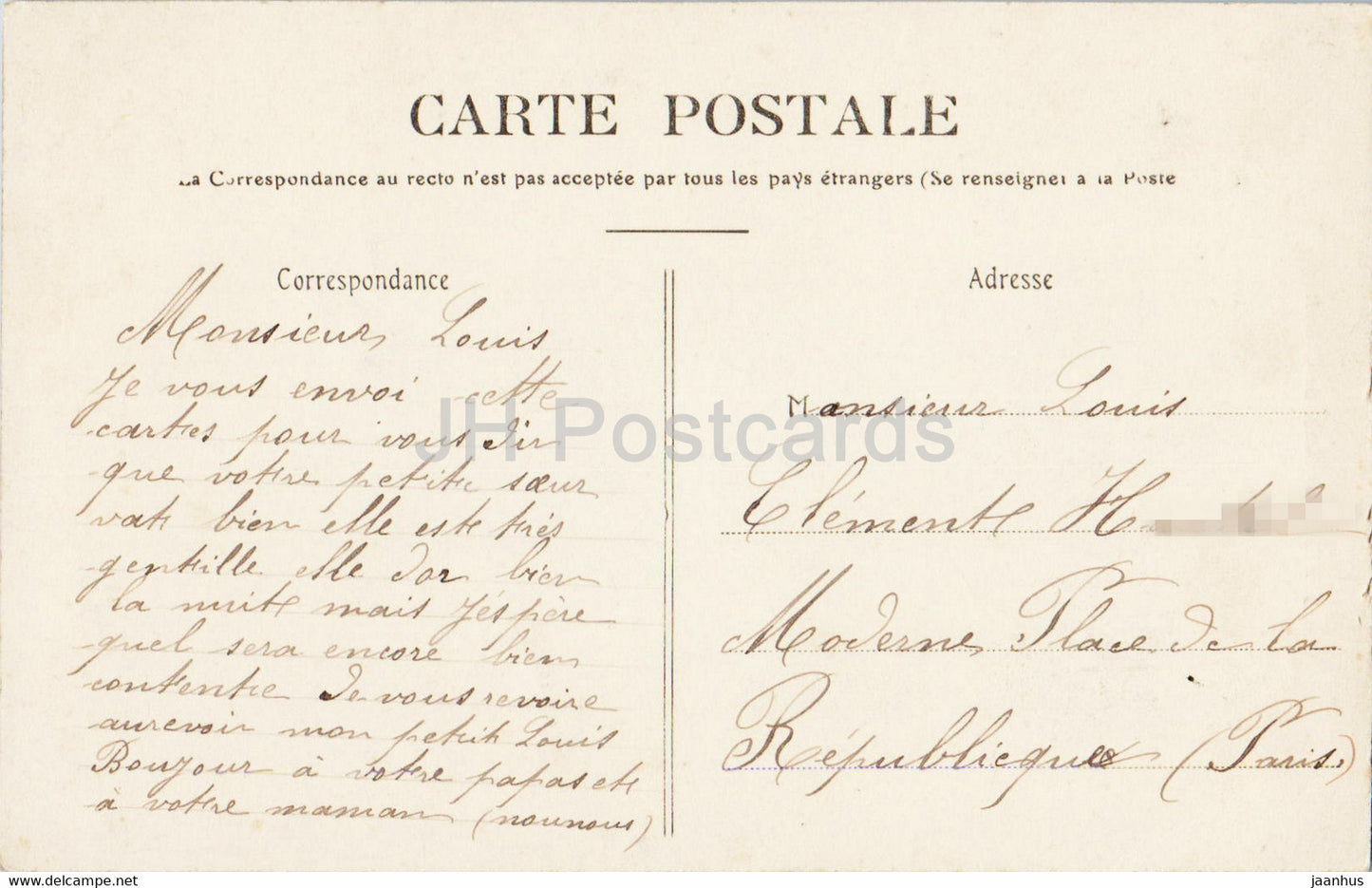 Reims - Statue de Colbert - Denkmal - 3 - alte Postkarte - Frankreich - gebraucht