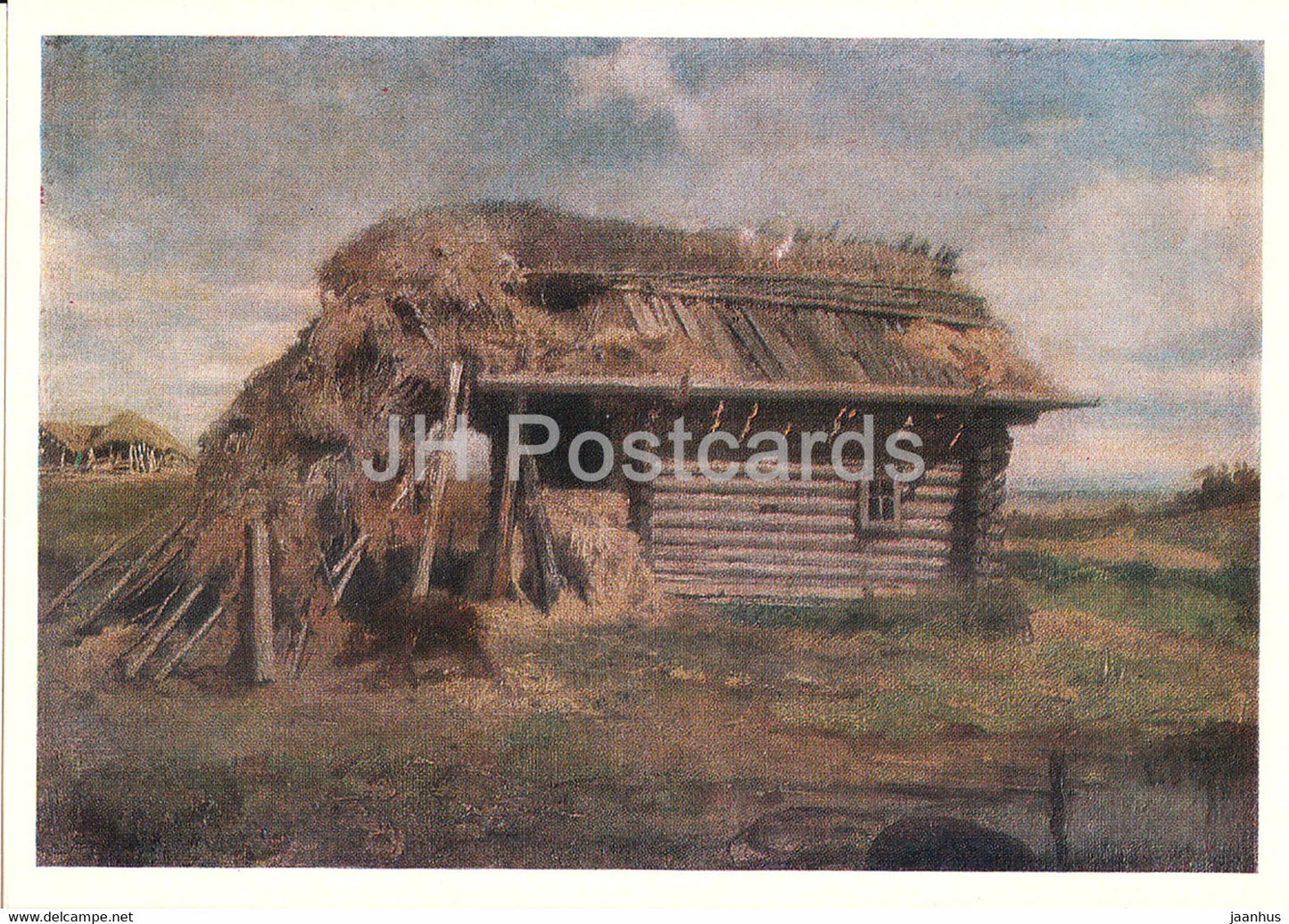 painting by F. Vasilyev - Izba . Peasant's house - Russian art - 1981 - Russia USSR - unused - JH Postcards